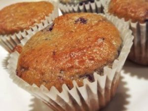 cream cheese and blueberry gluten free muffins