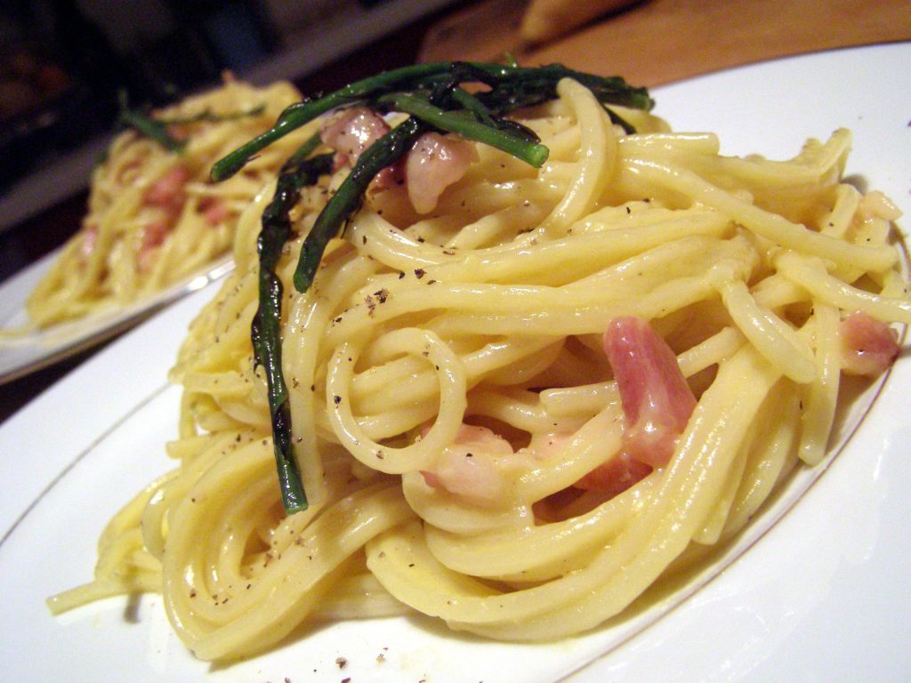 spaghetti with asparagus