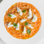 risotto with fresh tomato and mozzarella