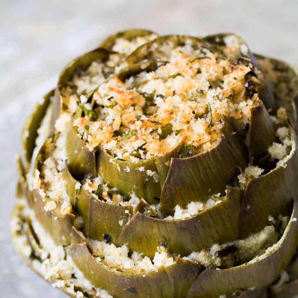 How to make goats cheese and bacon stuffed artichokes